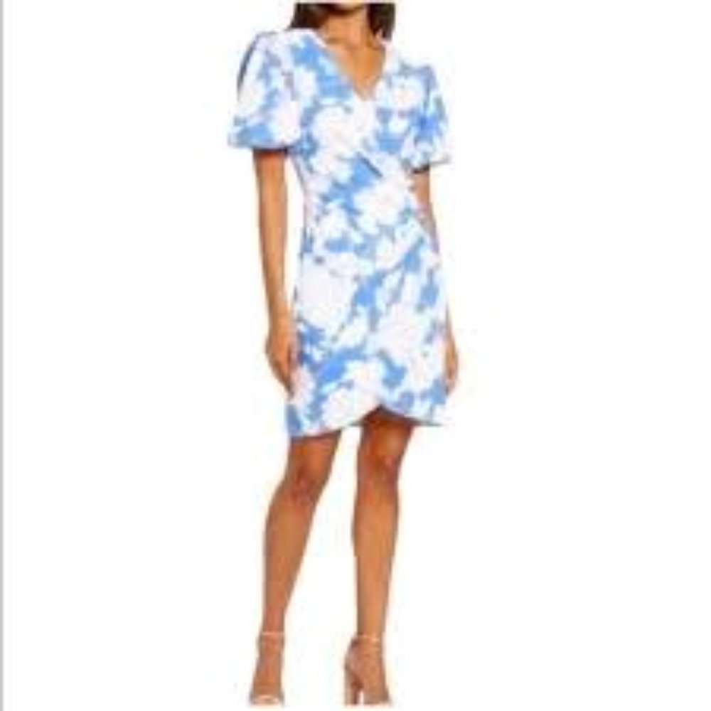 NEW  - Blue/cream Julia Jordan wrap - dress! - 8